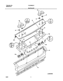BACKGUARD Diagram and Parts List for PLES389DCA  Frigidaire Range