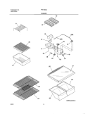 SHELVES Diagram and Parts List for FRT18B4AW0  Frigidaire Refrigerator