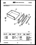 DRAWER PARTS Diagram and Parts List for 37-2539-00-01  Tappan Range