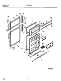 DOOR Diagram and Parts List for PRT193MCW6  Frigidaire Refrigerator