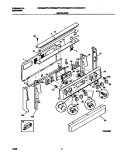 BACKGUARD Diagram and Parts List for FEF389CFTD  Frigidaire Range