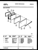 DOOR PARTS Diagram and Parts List for CG301SP2Y1  Frigidaire Range