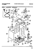 CABINET, TOP PANEL, BASE Diagram and Parts List for WWX443YBD1  Frigidaire Washer