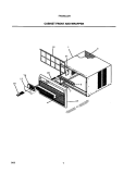 CABINET FRONT / WRAPPER Diagram and Parts List for FAS255J2A1  Frigidaire Air Conditioner
