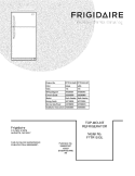 COVER Diagram and Parts List for FFTR1513LW1  Frigidaire Refrigerator