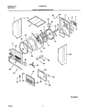 DRY CAB, DRM, HTR Diagram and Parts List for FLSE60RGS1  Frigidaire Washer Dryer Combo