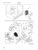 SYSTEM Diagram and Parts List for FRS6L7EESN  Frigidaire Refrigerator
