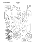 BODY Diagram and Parts List for FGGF3054KFG  Frigidaire Range