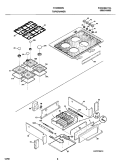 TOP / DRAWER Diagram and Parts List for FCS388WGCC  Frigidaire Range