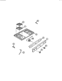 COOKTOP, KNOBS Diagram and Parts List for GCG34BNL5  Frigidaire Range