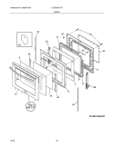 DOOR Diagram and Parts List for LGEF3057LFB  Frigidaire Range