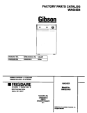COVER Diagram and Parts List for GWX233RHS0  Gibson Washer