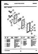 CONTROL PANEL Diagram and Parts List for 72-3981-23-04  Tappan Range