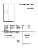 COVER Diagram and Parts List for PLRS237ZAB4  Frigidaire Refrigerator