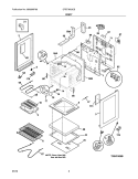 BODY Diagram and Parts List for CFEF368JCB  Frigidaire Range