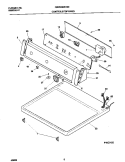 P16C0125 CONTROL PANEL Diagram and Parts List for FDER436RHS0  Frigidaire Dryer