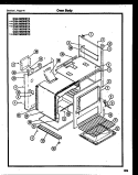 OVEN BODY Diagram and Parts List for CGC1M2WSTA  Gibson Range