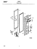 FREEZER DOOR Diagram and Parts List for FRS20ZSFB0  Frigidaire Refrigerator