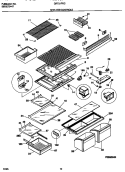 SHELVES / CONTROLS Diagram and Parts List for GRT21PRCD1  Gibson Refrigerator