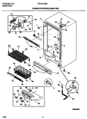 CABINET / CONTROL / SHELVES Diagram and Parts List for GFU21M9AW5  Gibson Freezer