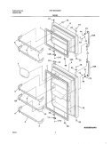 DOOR Diagram and Parts List for FRT18KD3AW0  Frigidaire Refrigerator