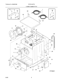 LOWER CABINET/TOP Diagram and Parts List for GCEH1642FS2  Frigidaire Washer Dryer Combo