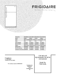 COVER Diagram and Parts List for FGUI1849LR2  Frigidaire Refrigerator