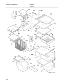 SHELVES Diagram and Parts List for FRS6B6EEW1  Frigidaire Refrigerator