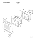 DOOR Diagram and Parts List for FGF348KSB  Frigidaire Range