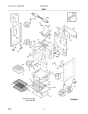 BODY Diagram and Parts List for FGF368GME  Frigidaire Range
