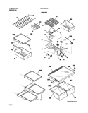 SHELVES Diagram and Parts List for GLHT184RAQ2  Frigidaire Refrigerator