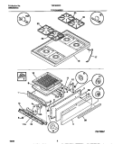 TOP / DRAWER Diagram and Parts List for TGF330WCWC  Tappan Range