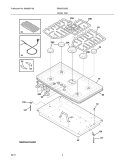 MAIN TOP Diagram and Parts List for EW36GC55GW2  Electrolux Cooktop