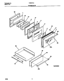 DRAWER / DOOR Diagram and Parts List for TGB557CCSA  Tappan Wall Oven