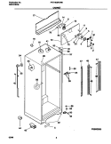 CABINET Diagram and Parts List for FRT18QRCW6  Frigidaire Refrigerator