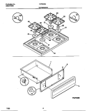 TOP / DRAWER Diagram and Parts List for TGF354SCDB  Tappan Range