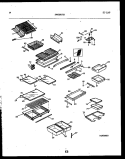 SHELVES AND SUPPORTS Diagram and Parts List for FPCE21TRW0  Frigidaire Refrigerator