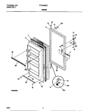 DOOR Diagram and Parts List for FFU09M5CW1  Frigidaire Freezer