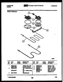 BROILER PARTS Diagram and Parts List for REG38BNW1  Frigidaire Range