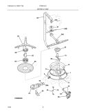 MOTOR & PUMP Diagram and Parts List for FDB2810LDB0  Frigidaire Dishwasher