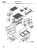 SHELVES / CONTROLS Diagram and Parts List for FRT21NNCW3  Frigidaire Refrigerator