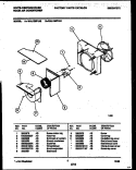 AIR HANDLING PARTS Diagram and Parts List for WAL125P1A3  Frigidaire Air Conditioner