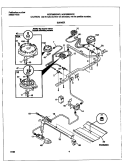 BURNER Diagram and Parts List for MGF336BGDD  Frigidaire Range