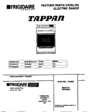 COVER Diagram and Parts List for TEF354BCDC  Tappan Range