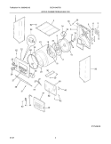 UPPER CABINET / DRUM HEATER Diagram and Parts List for GLEH1642FS0  Frigidaire Washer Dryer Combo