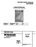 COVER Diagram and Parts List for MDG336RES1  Frigidaire Dryer