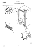 CABINET / CONTROL / SHELVES Diagram and Parts List for MFU17M3BW3  Frigidaire Freezer