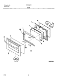 DOOR Diagram and Parts List for FEF336BCC  Frigidaire Range
