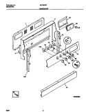 BACKGUARD Diagram and Parts List for MEF350SFWA  Frigidaire Range