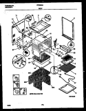 BODY PARTS Diagram and Parts List for FEF350SAWA  Frigidaire Range